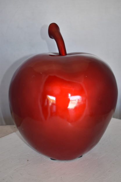 Big Red Apple Made of Resin Statue Size: 15" x 15" x 17"H