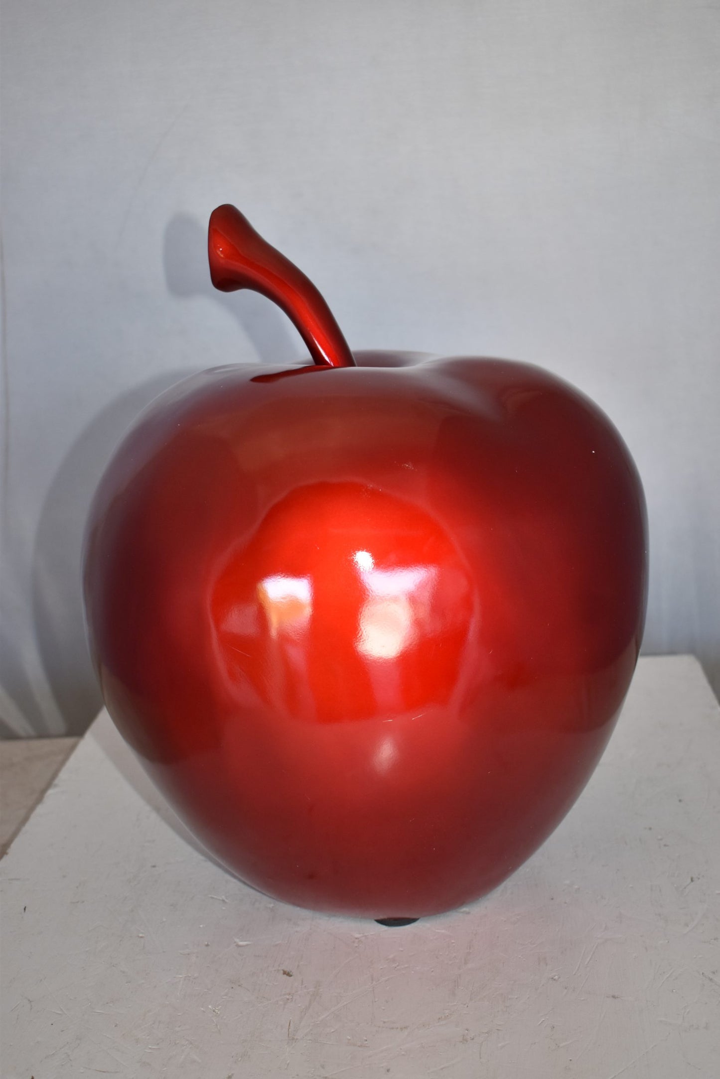 Big Red Apple Made of Resin Statue Size: 15" x 15" x 17"H