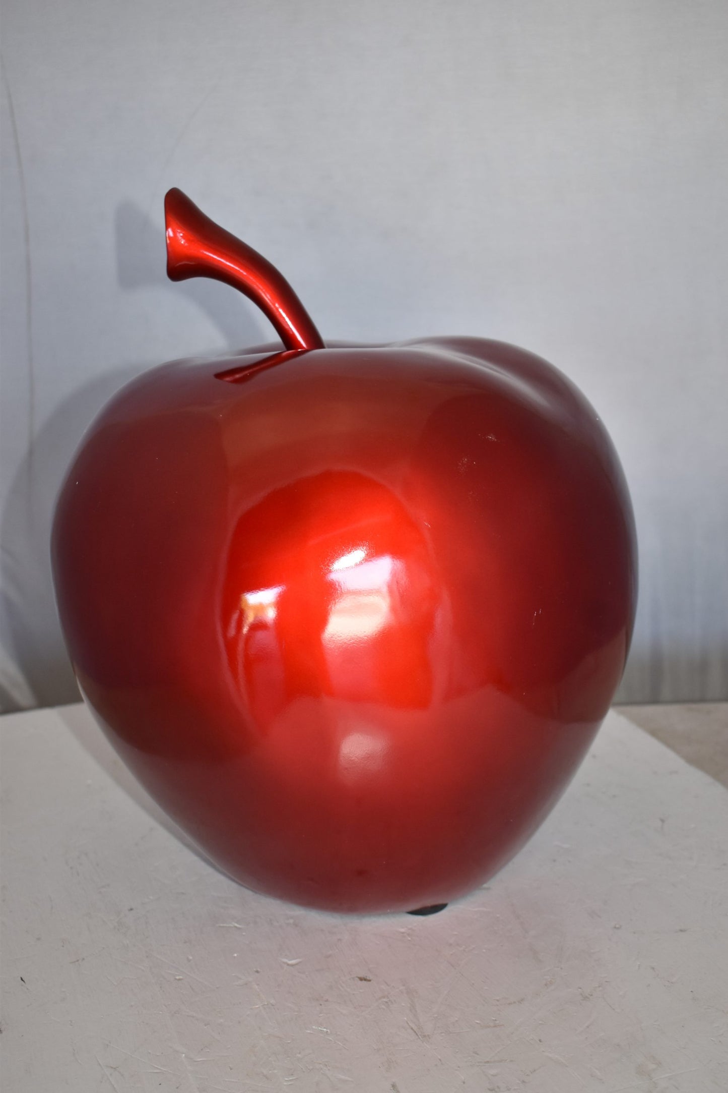 Big Red Apple Made of Resin Statue Size: 15" x 15" x 17"H