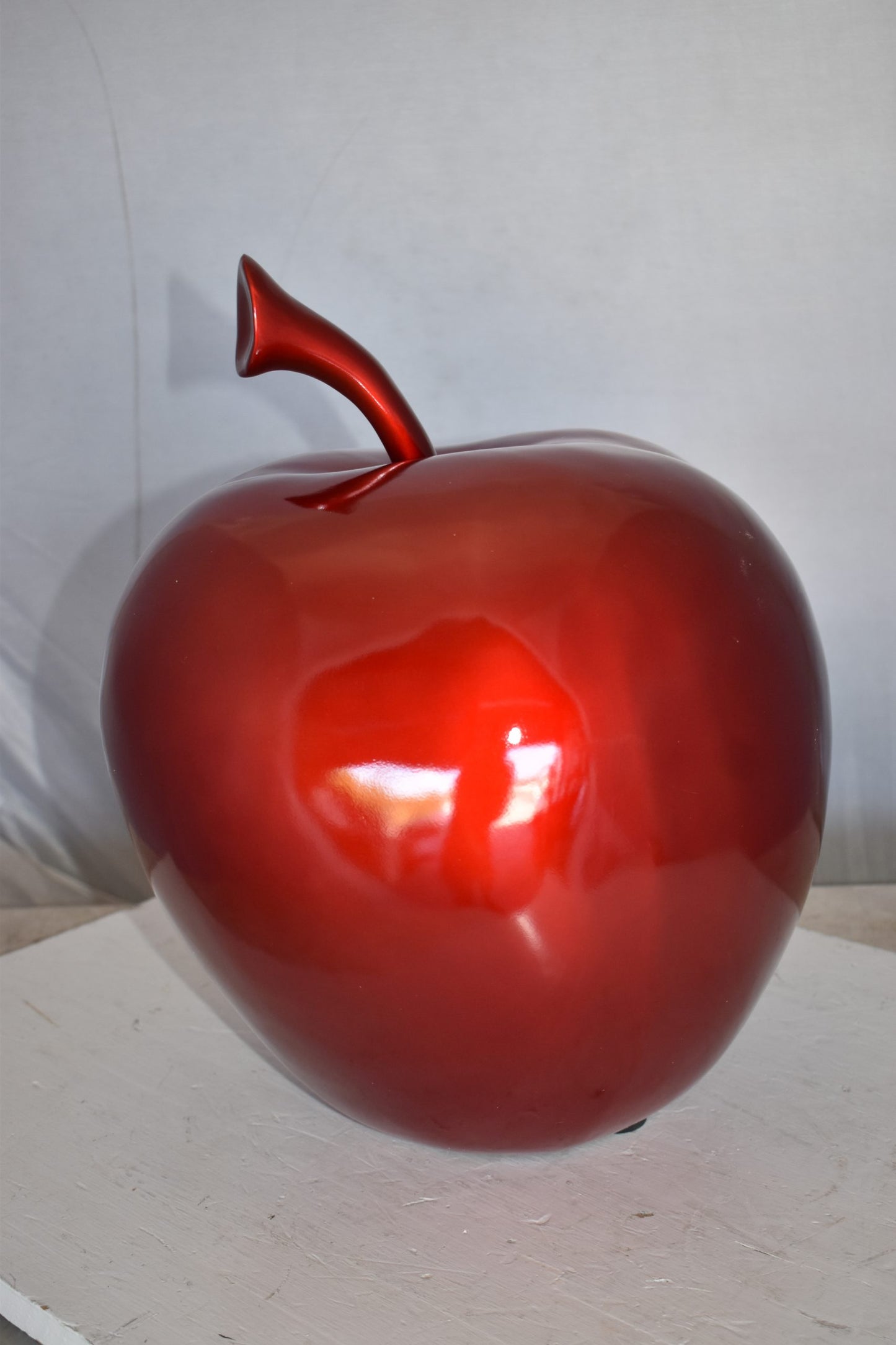 Big Red Apple Made of Resin Statue Size: 15" x 15" x 17"H