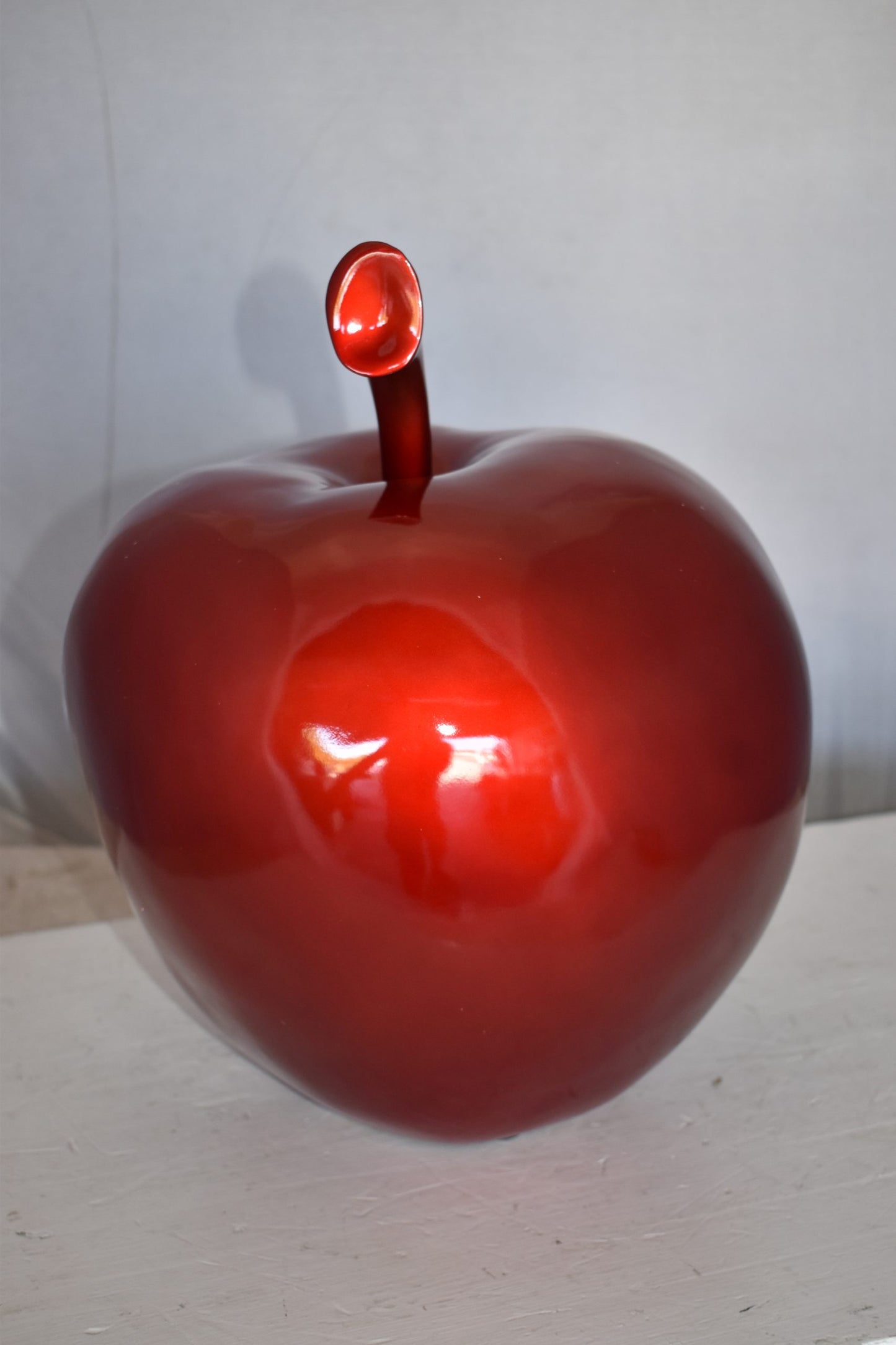 Big Red Apple Made of Resin Statue Size: 15" x 15" x 17"H