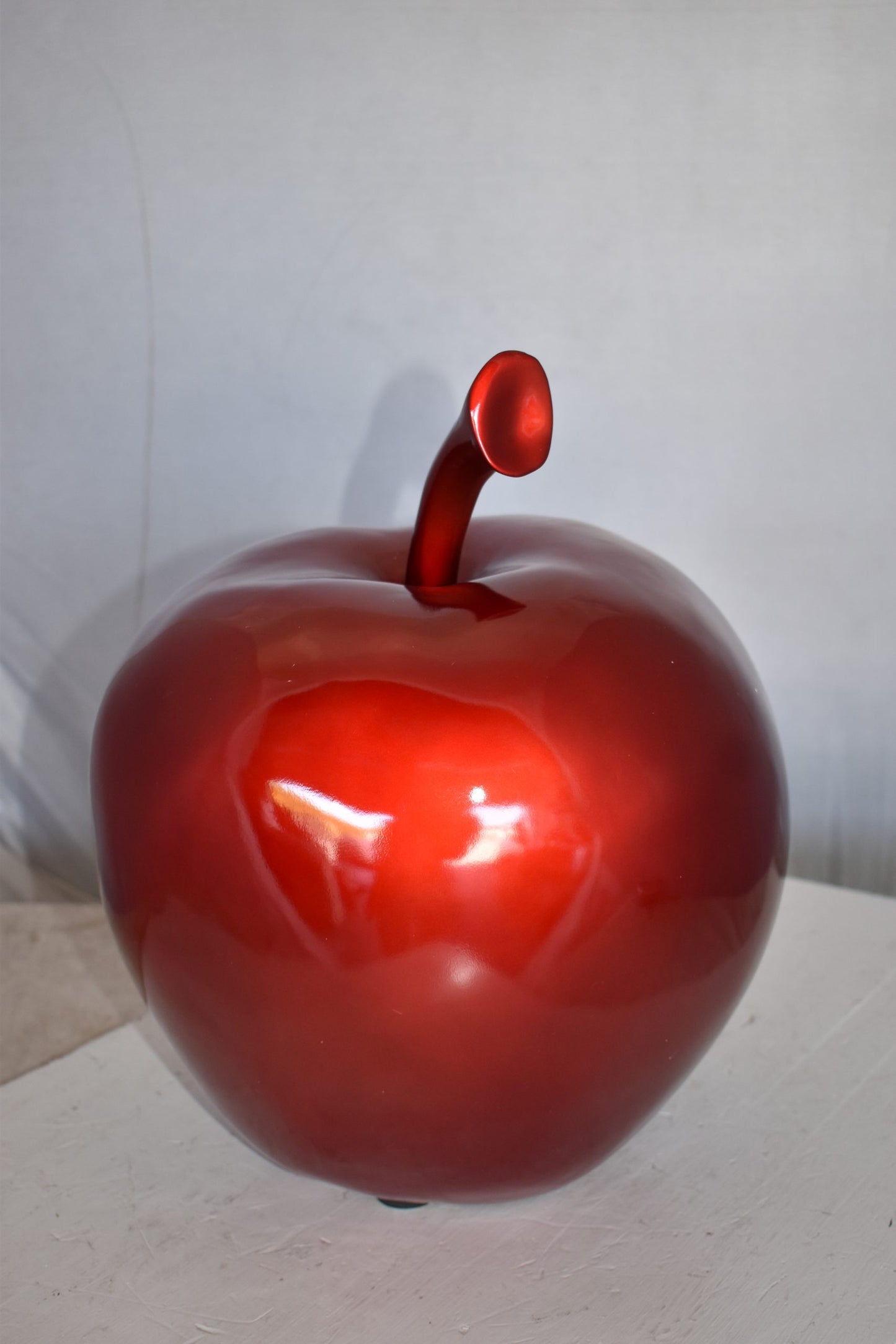 Big Red Apple Made of Resin Statue Size: 15" x 15" x 17"H