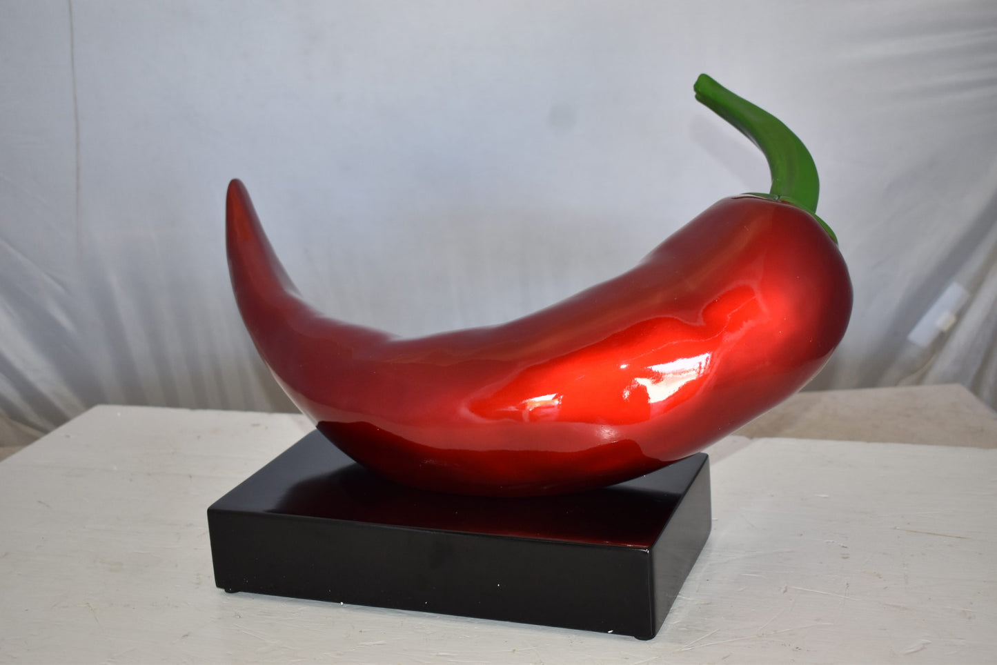 Big Red Chili Pepper Made of Resin Statue Size: 20" x 13" x 11"H
