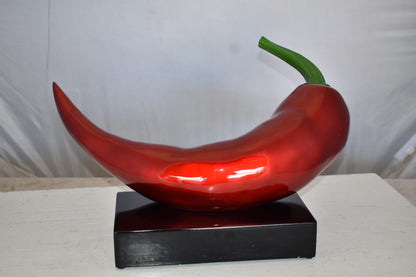 Big Red Chili Pepper Made of Resin Statue Size: 20" x 13" x 11"H