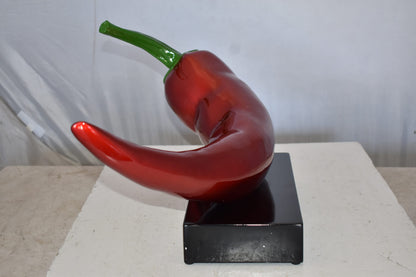 Big Red Chili Pepper Made of Resin Statue Size: 20" x 13" x 11"H