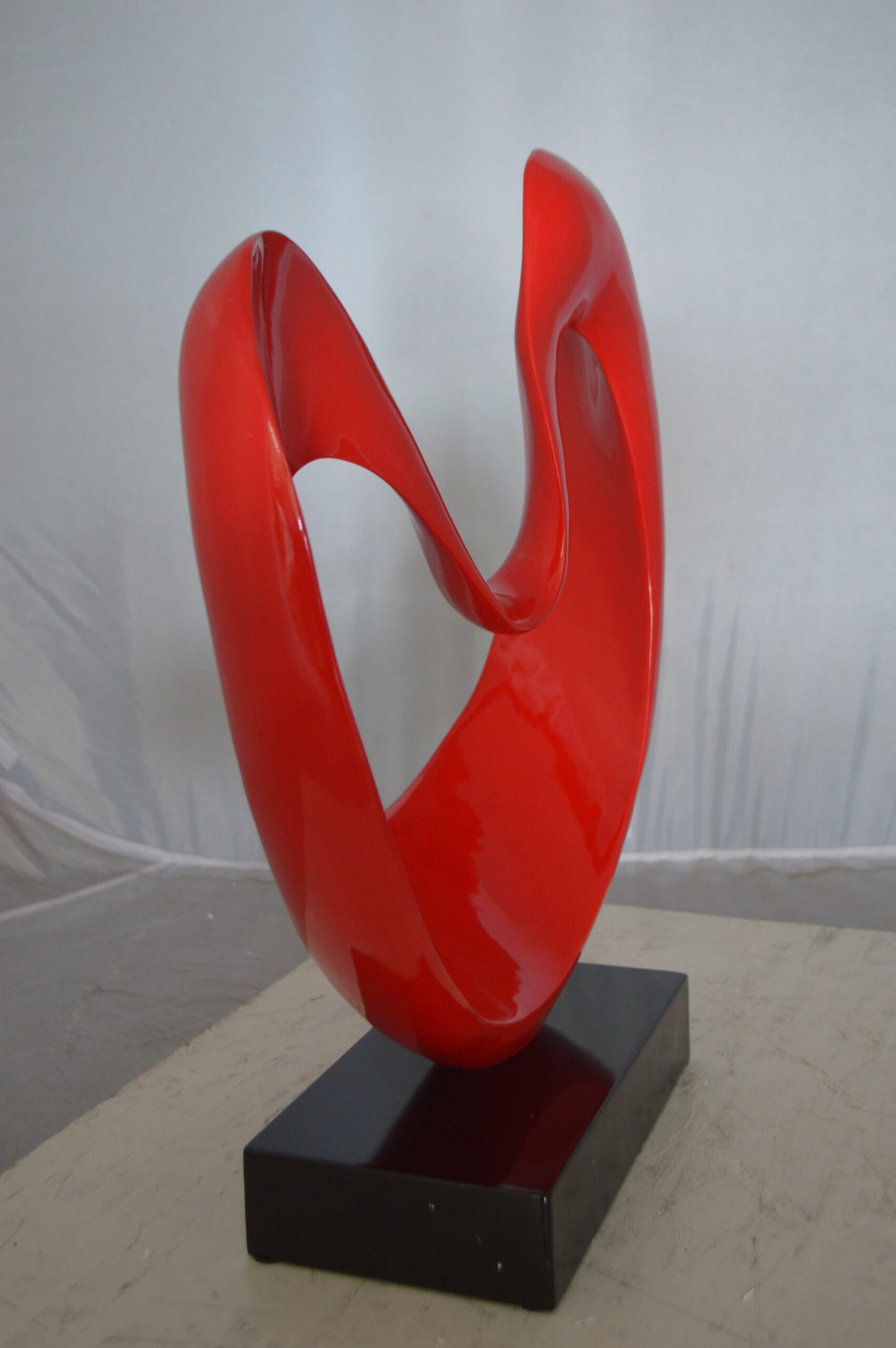 Modern Art Red Love Statue Made of Resin -  Size: 19"L x 6"W x 22"H.