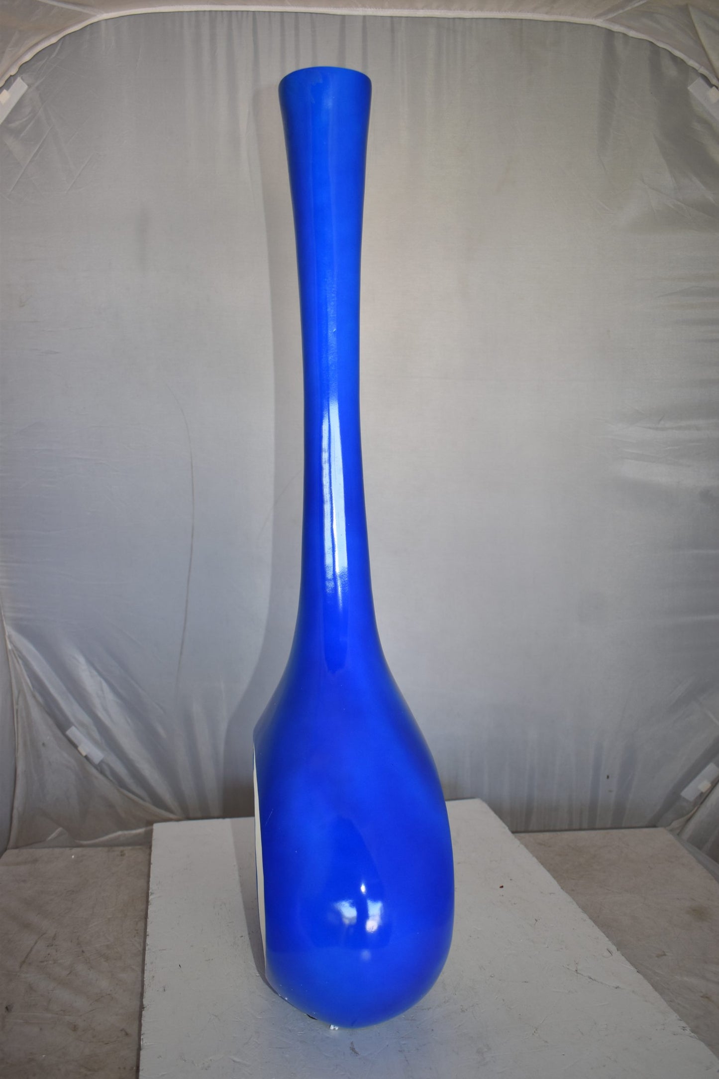 Modern Tall Blue and White Vase Made of Resin Size: 37" x 14" x 19"H