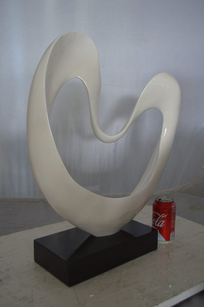 Modern Art White Love Statue Made of Resin -  Size: 19"L x 6"W x 22"H.