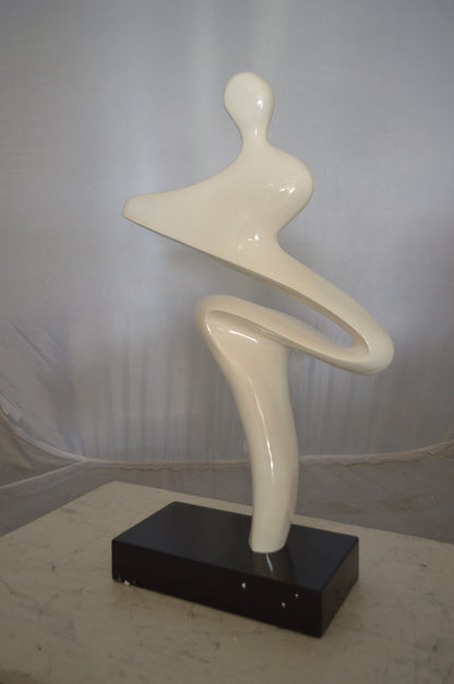 Modern Art Windy Day Resin Statue -  Size: 15"L x 6"W x 24"H.
