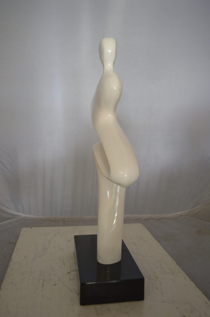 Modern Art Windy Day Resin Statue -  Size: 15"L x 6"W x 24"H.