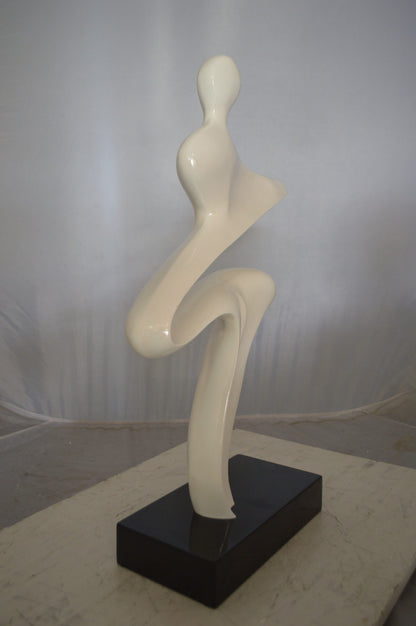 Modern Art Windy Day Resin Statue -  Size: 15"L x 6"W x 24"H.