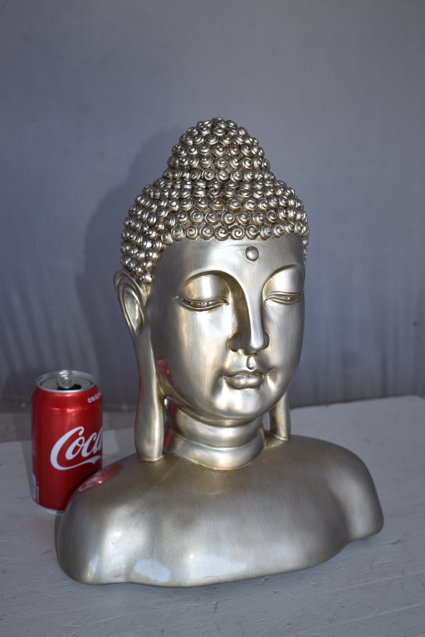 Buddha Bust Made of Resin Statue Size: 12" x 7" x 15"H