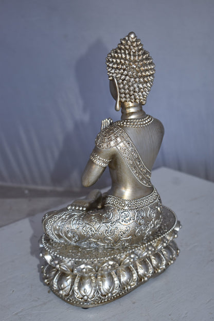 Mediation Buddha Made of Resin Statue Size: 9" x 6" x 14"H