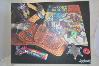 Lone Rangery Painting on Canvas by Doug Bloodworth -  Size: 37"L x 28"W