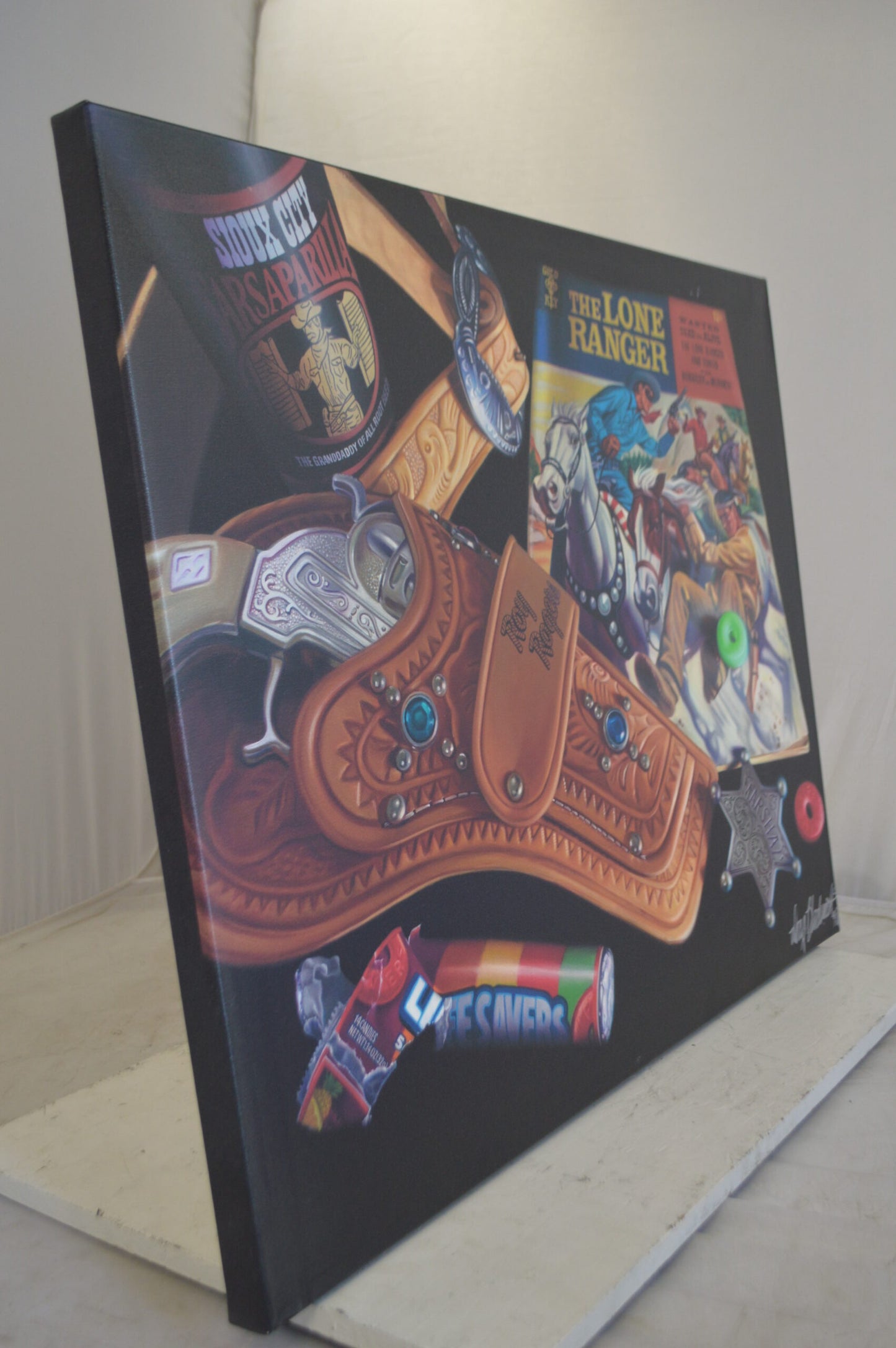 Lone Rangery Painting on Canvas by Doug Bloodworth -  Size: 37"L x 28"W