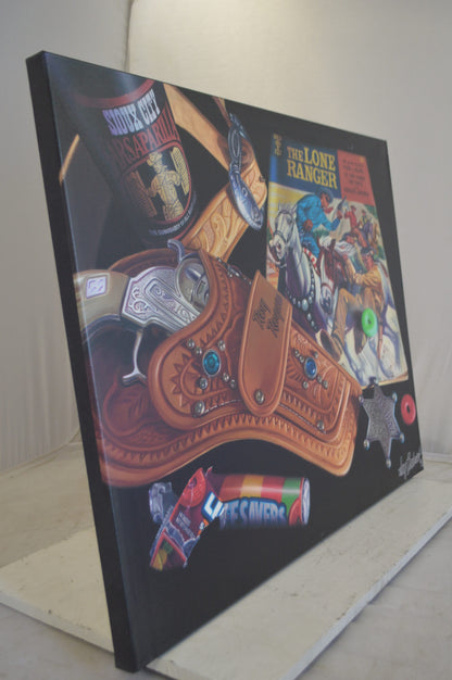 Lone Rangery Painting on Canvas by Doug Bloodworth -  Size: 37"L x 28"W