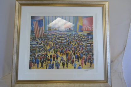 NY Stock Market Painting by Ari Gradus -  Size: 37"L x 34"W