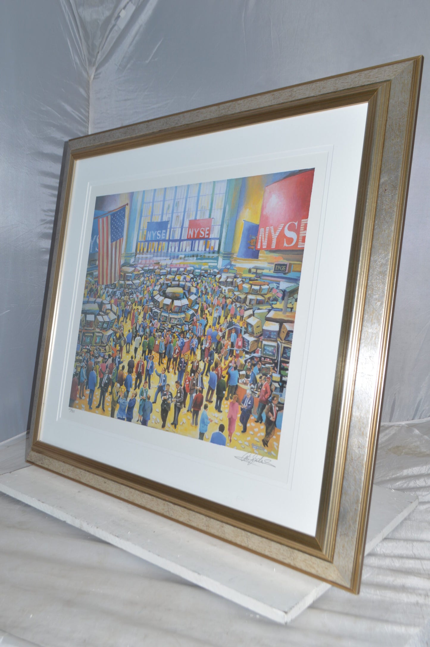 NY Stock Market Painting by Ari Gradus -  Size: 37"L x 34"W