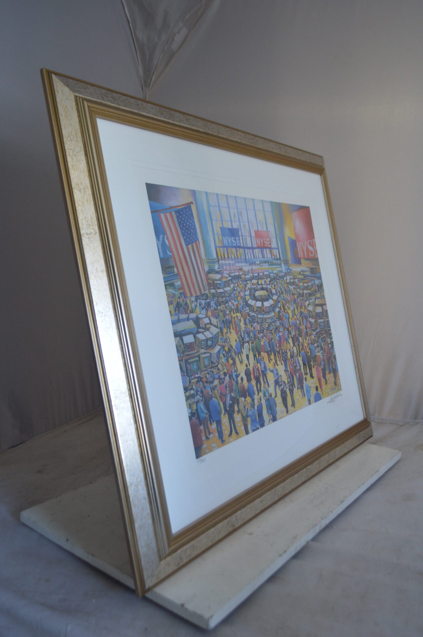 NY Stock Market Painting by Ari Gradus -  Size: 37"L x 34"W