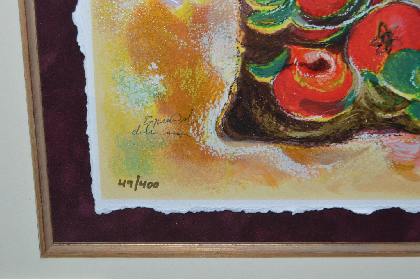Floral Vase Painting By Zule -  Size: 42"L x 34"W