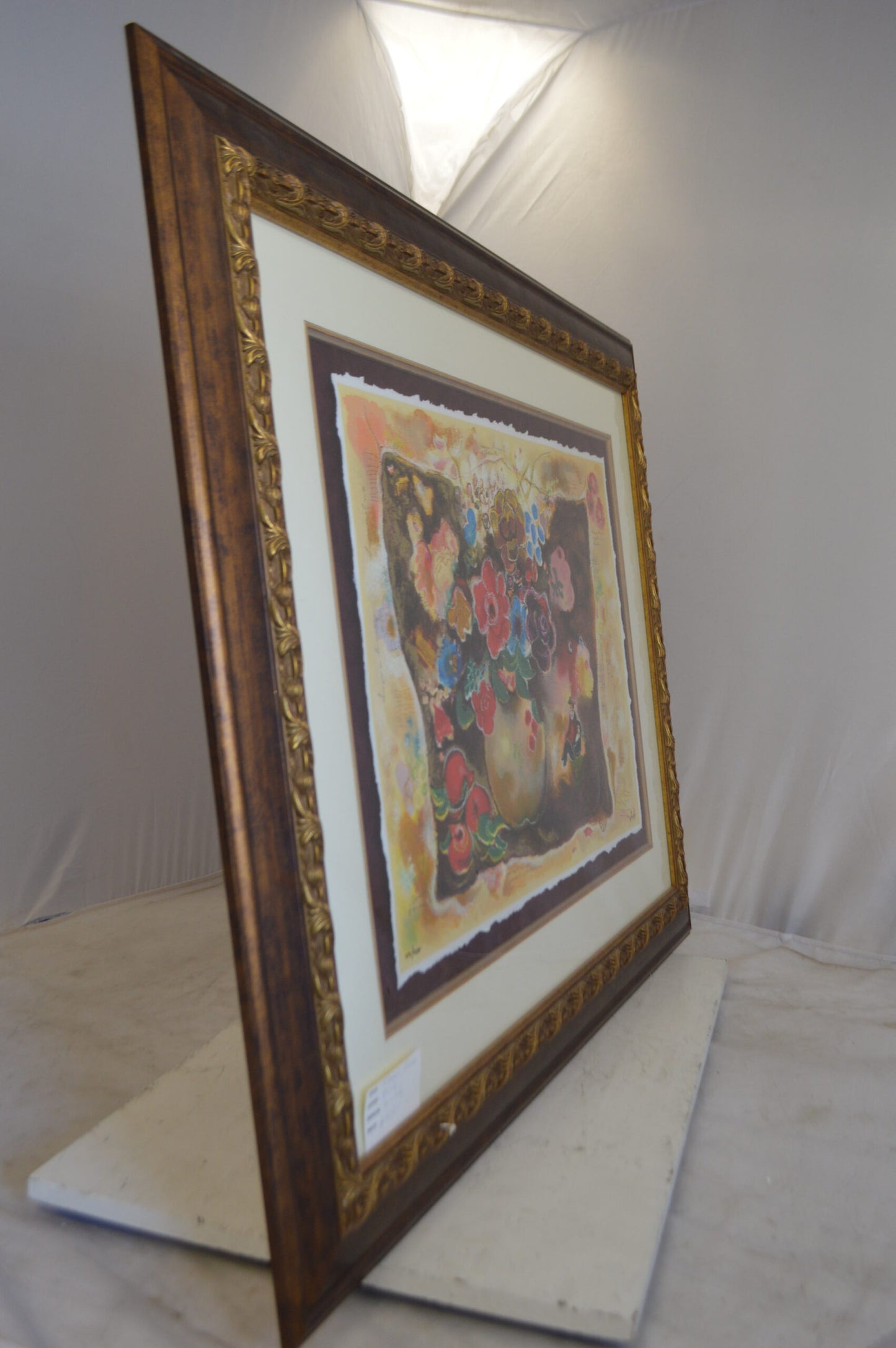 Floral Vase Painting By Zule -  Size: 42"L x 34"W