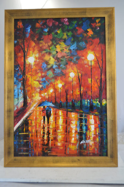 Paris Rain by Painting by unknown -  Size: 29"L x 41"W