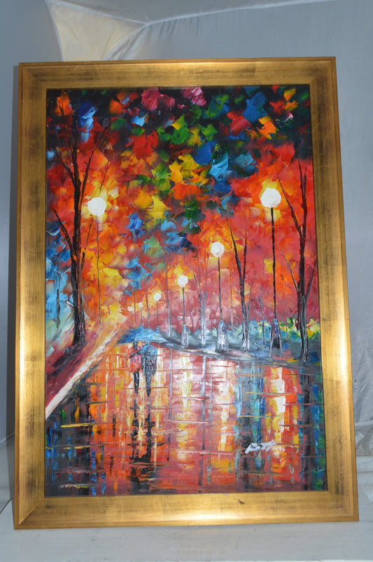 Paris Rain by Painting by unknown -  Size: 29"L x 41"W