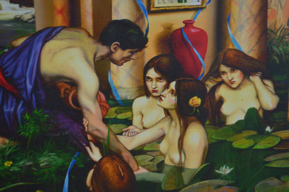 Nymphs by Orlando Quevedo on Unstretched Canvas Small, 20"x15"