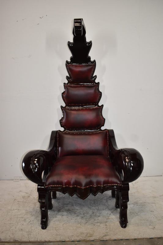 Giant Scorpion King Chair with Burgundy and Brown Colors Size: 39" x 44" x 78"H