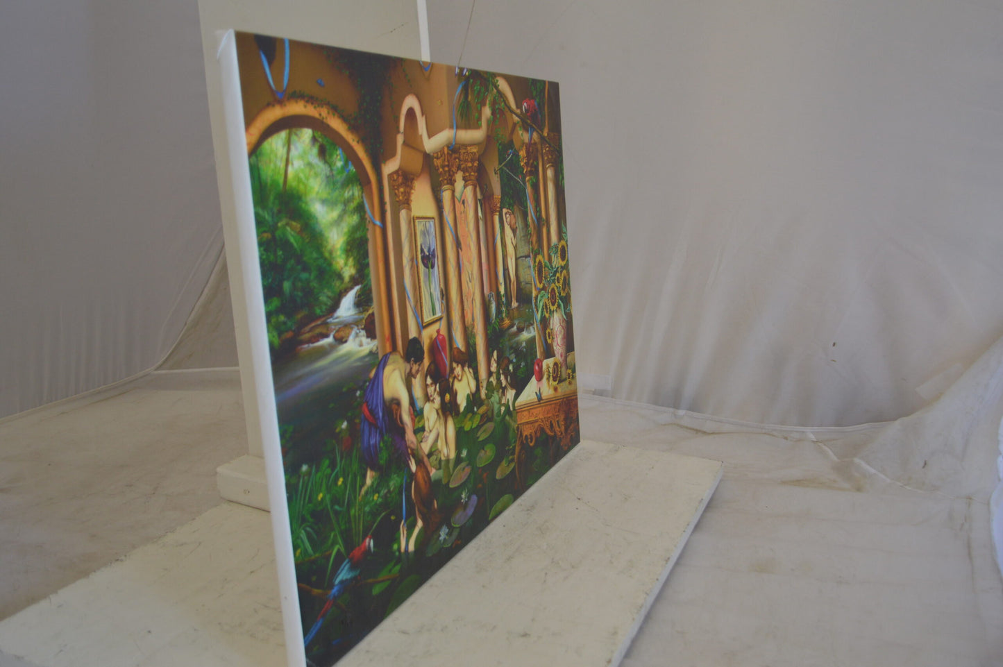 Water Nymphs Painting By Orlando Quevedo -  Size: 29"L x 20"W