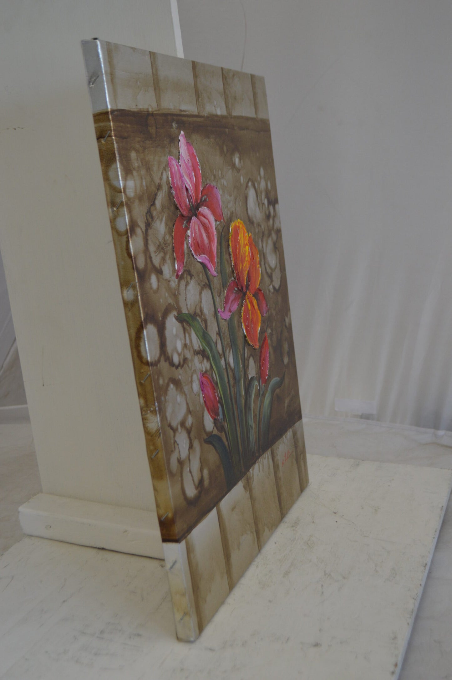 Floral Painting by N. Frankin -  Size: 20"L x 24"W