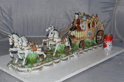 Porcelain Carriage with Princess -  Size: 32"L x 10"W x 11"H.