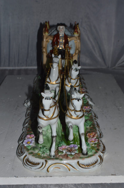 Porcelain Carriage with Princess -  Size: 32"L x 10"W x 11"H.