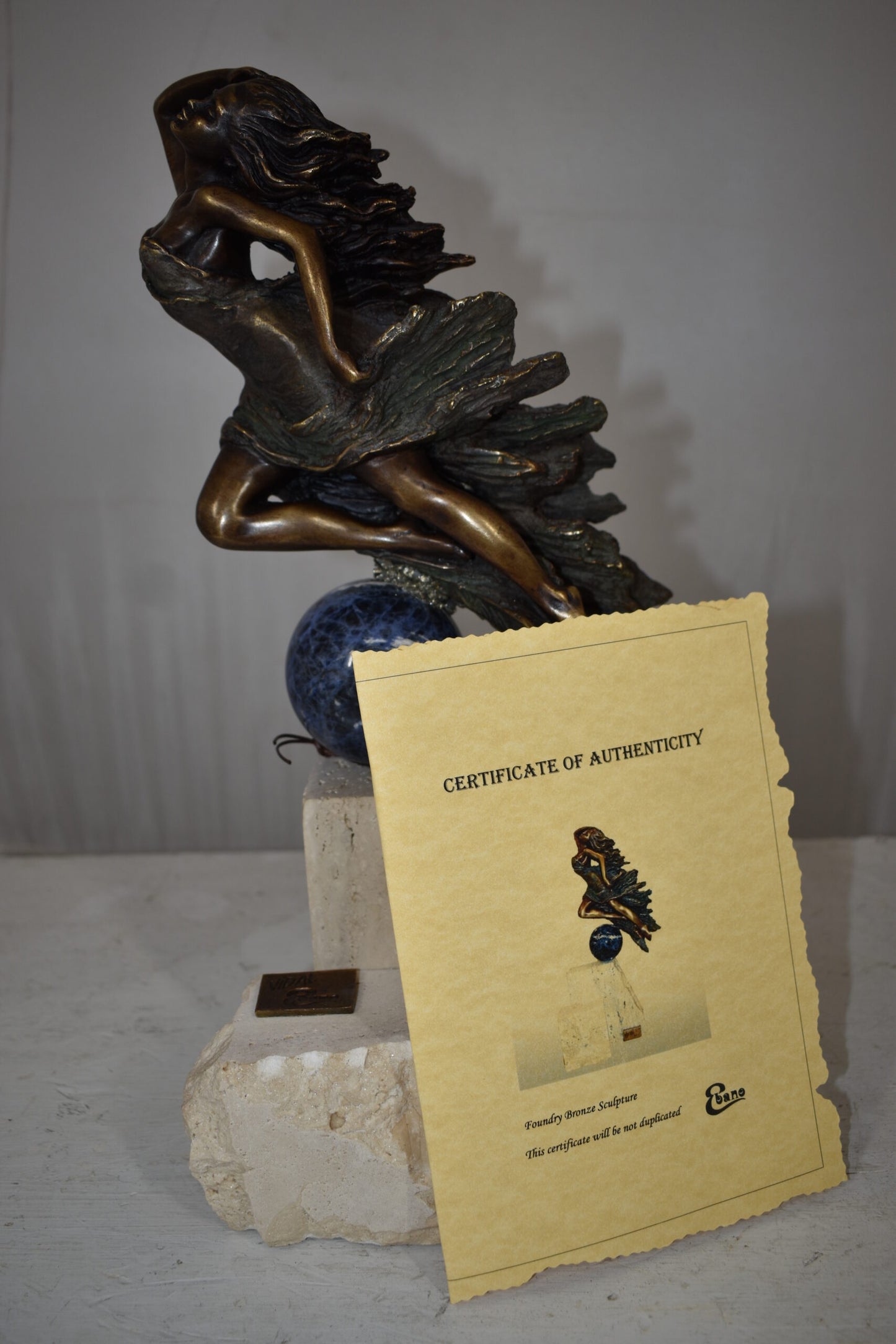 Emerge, Bronze Statue from the Vidal Collection, COA included 7" x 5" x 15"H