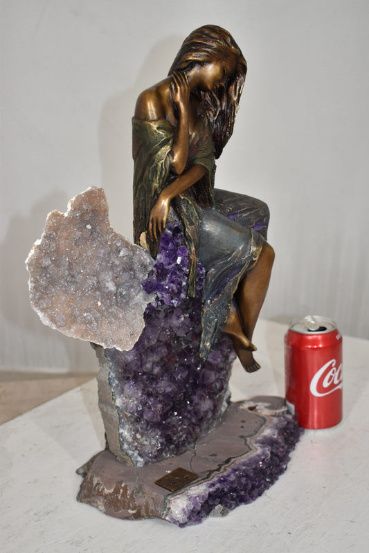 Evenfall, Bronze Statue from the Vidal Collection, COA included 12" x 10" x 17"H
