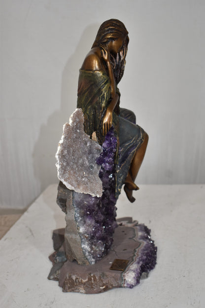 Evenfall, Bronze Statue from the Vidal Collection, COA included 12" x 10" x 17"H