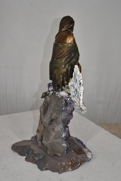 Evenfall, Bronze Statue from the Vidal Collection, COA included 12" x 10" x 17"H