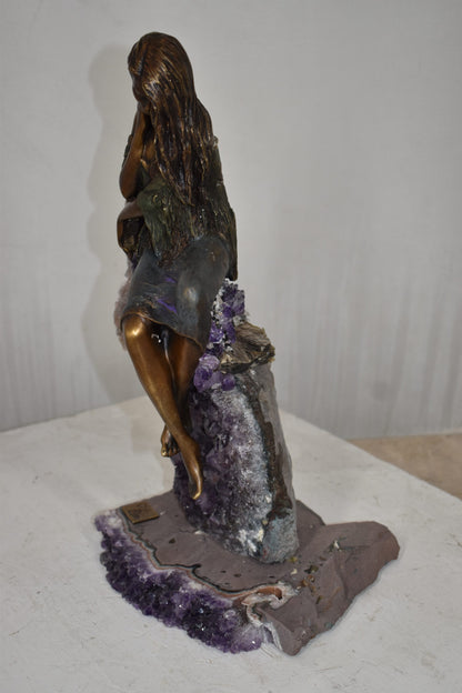 Evenfall, Bronze Statue from the Vidal Collection, COA included 12" x 10" x 17"H