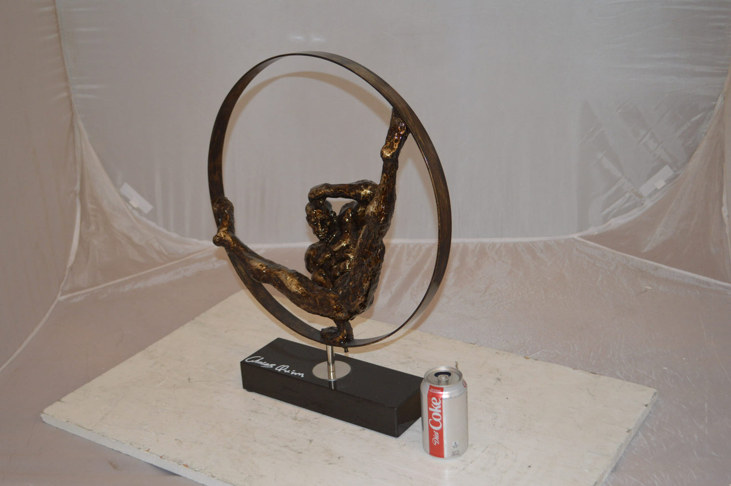 Gymnastic Resin Statue -  Size: 5"L x 17"W x 22"H.