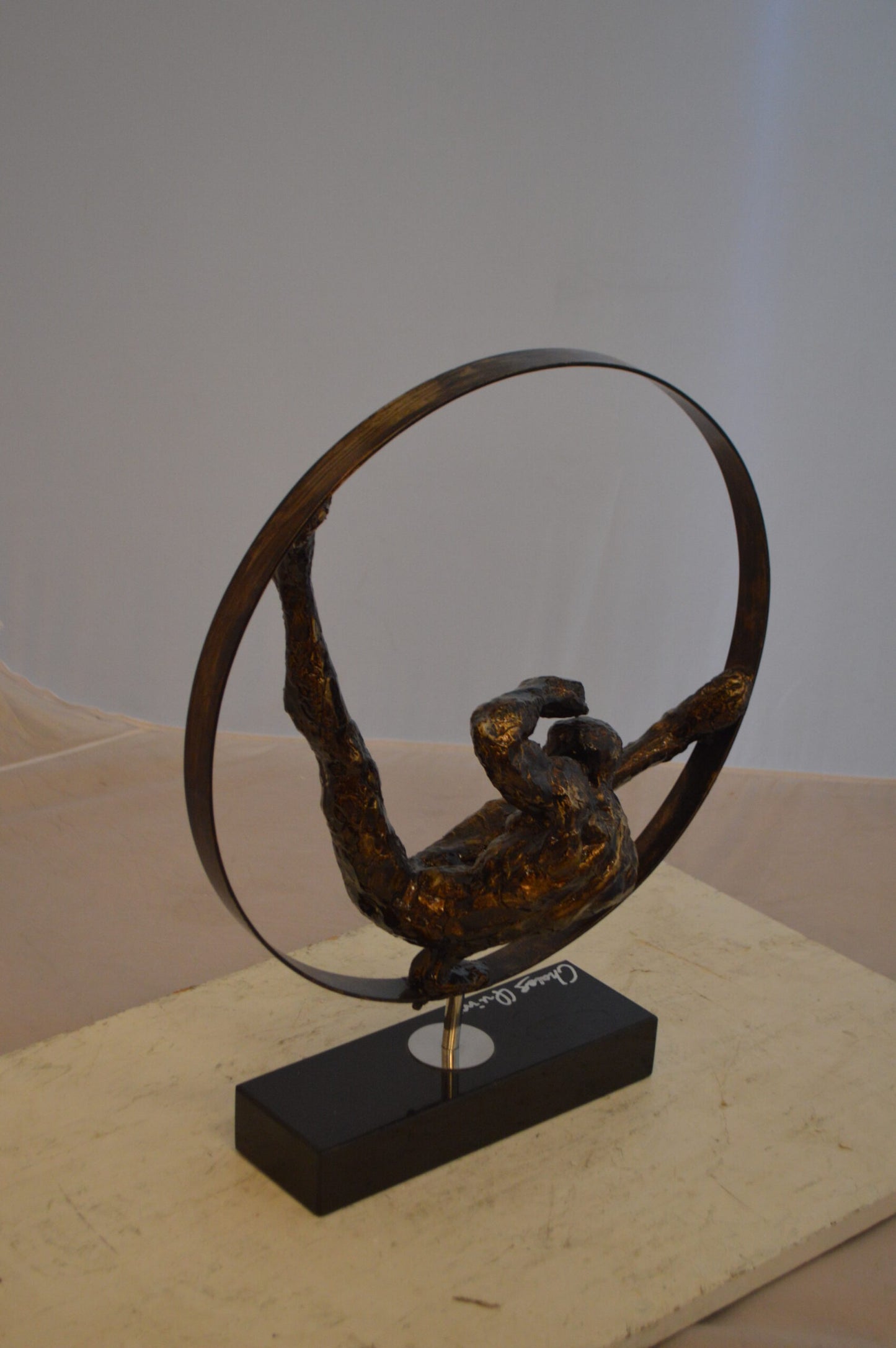 Gymnastic Resin Statue -  Size: 5"L x 17"W x 22"H.