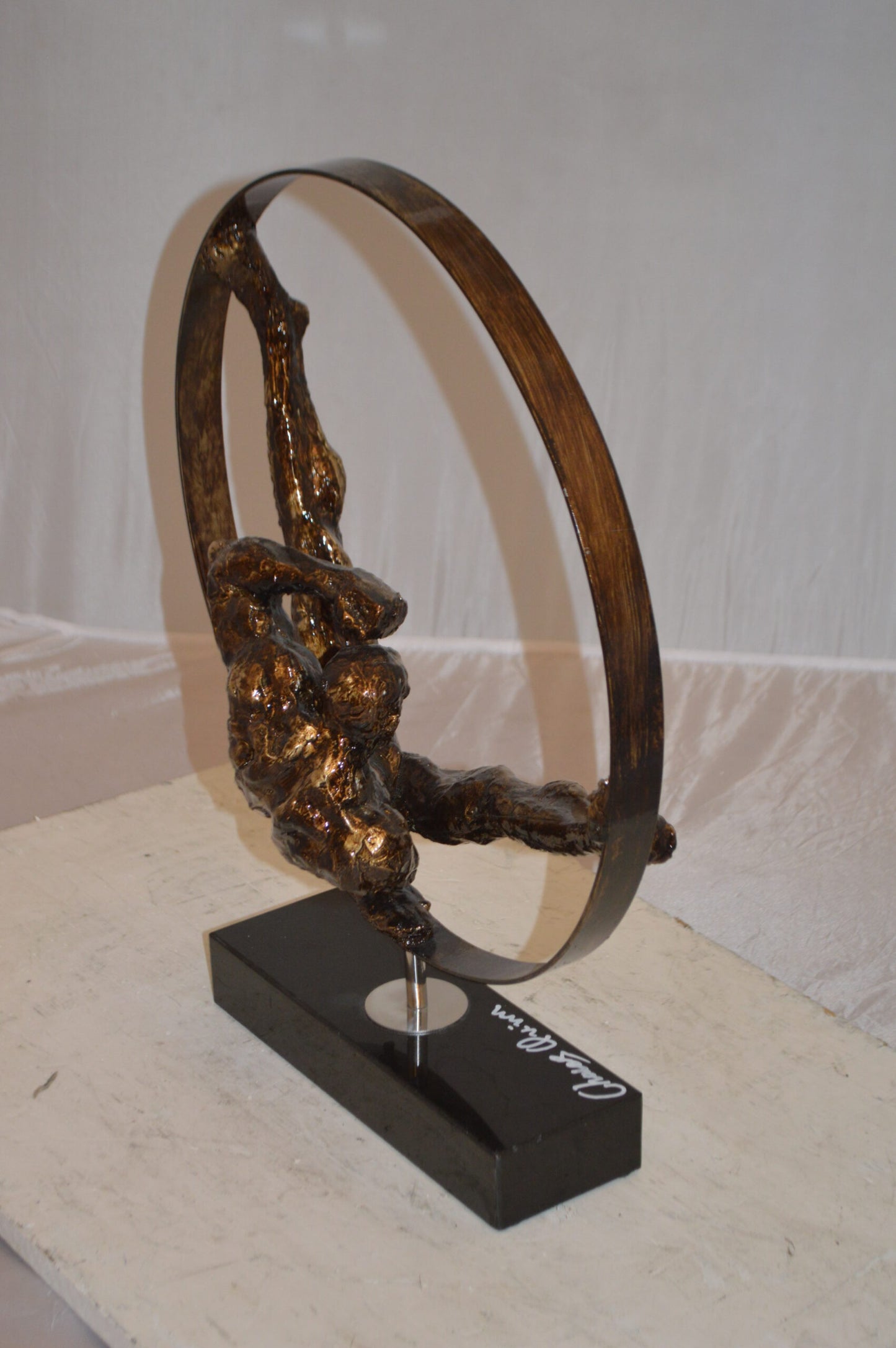 Gymnastic Resin Statue -  Size: 5"L x 17"W x 22"H.