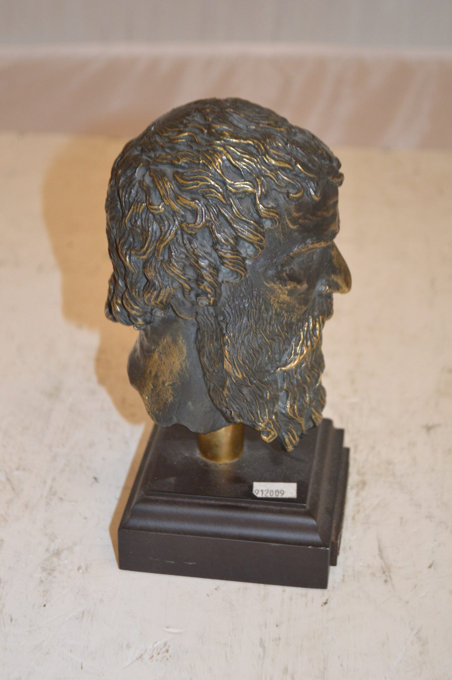 Bronze Head Of King Seuthes III -  Size: 4"L x 4"W x 9"H.