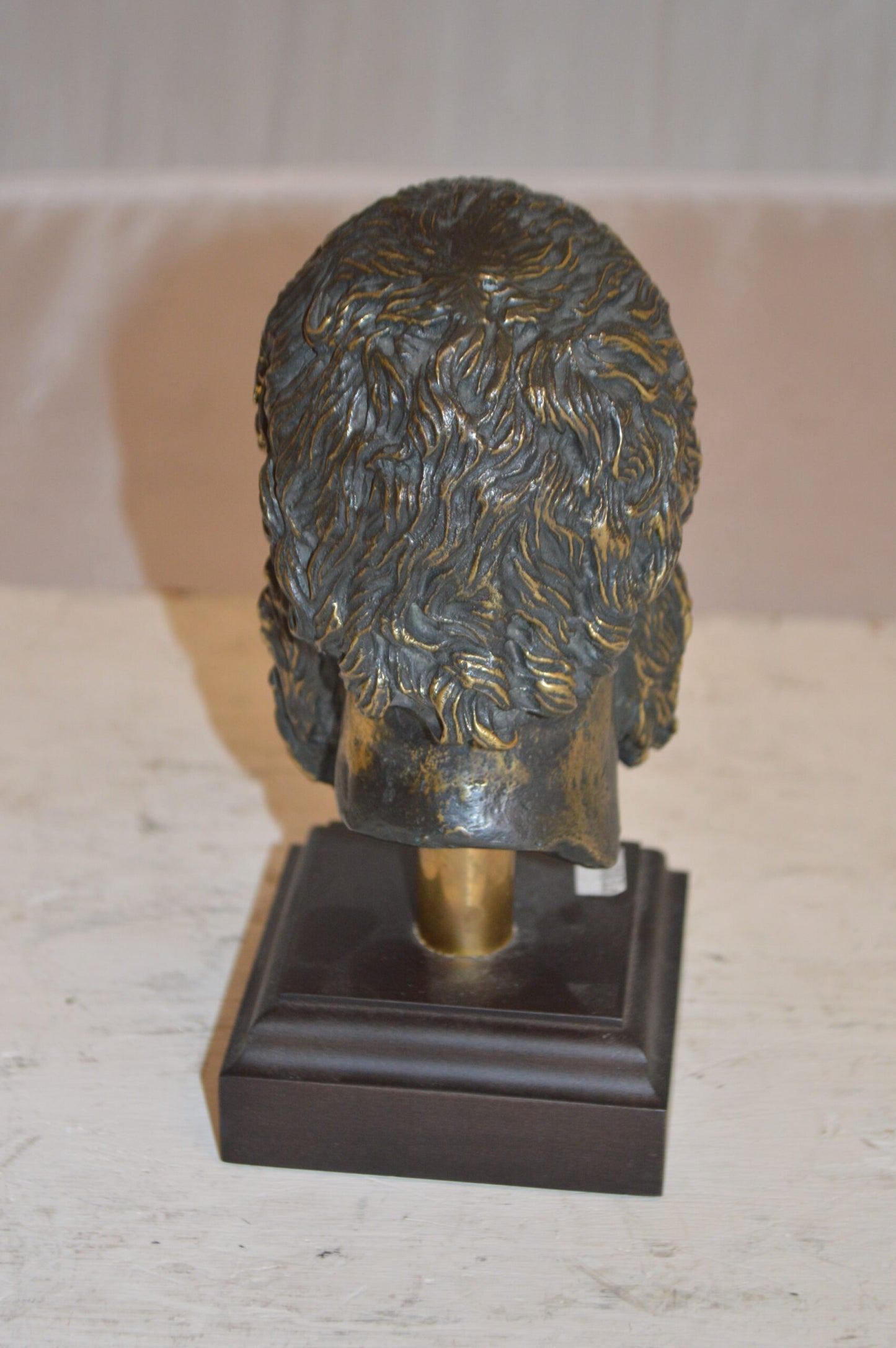Bronze Head Of King Seuthes III -  Size: 4"L x 4"W x 9"H.
