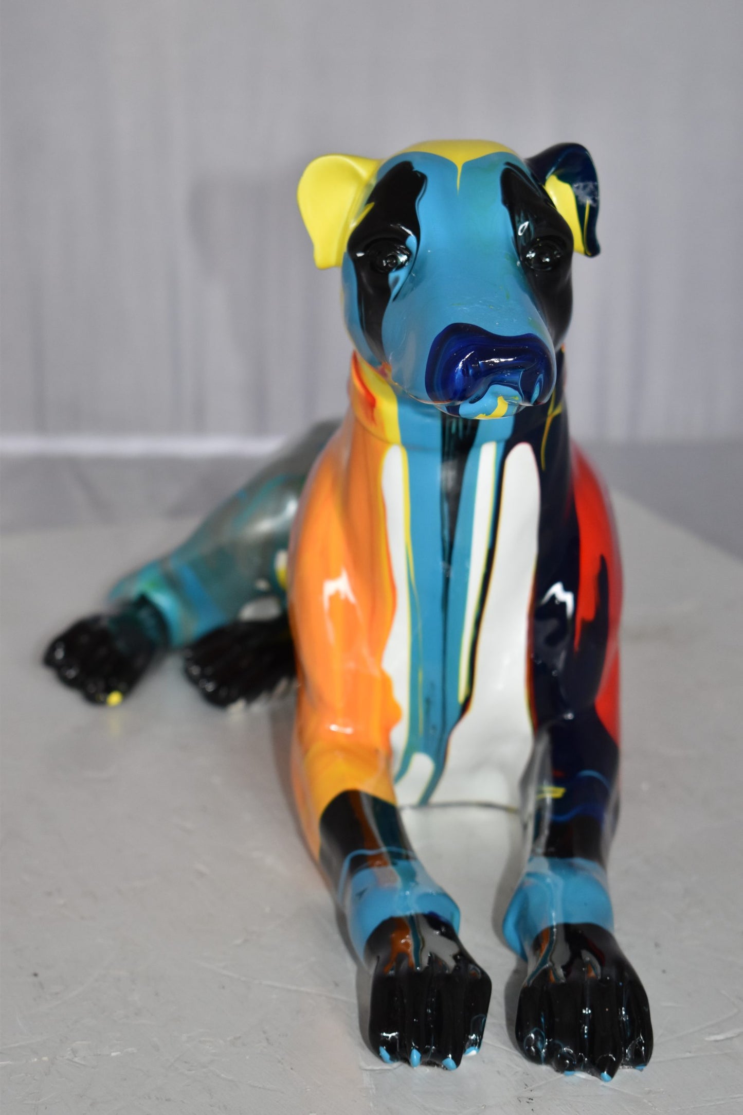 Modern Looking Greyhound Dog Statue Made of Resin Size: 19" x 9" x 12"H