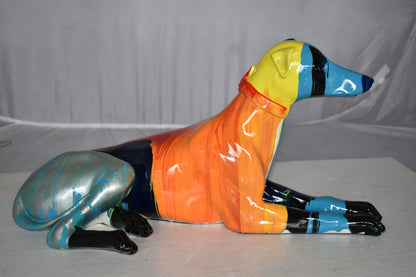 Modern Looking Greyhound Dog Statue Made of Resin Size: 19" x 9" x 12"H