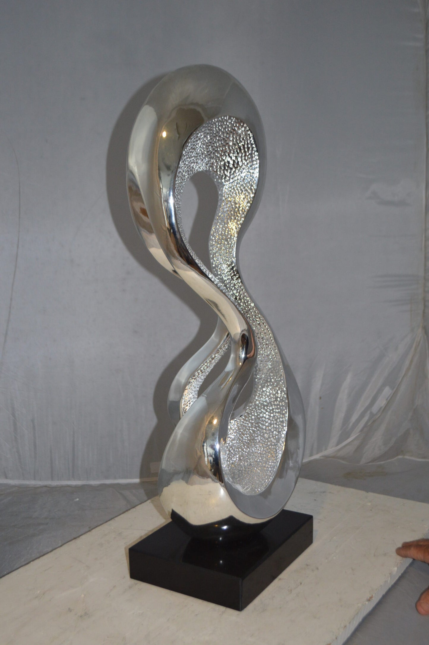 Modern Art Abstract Resin Statue -  Size: 11"L x 8"W x 31"H.