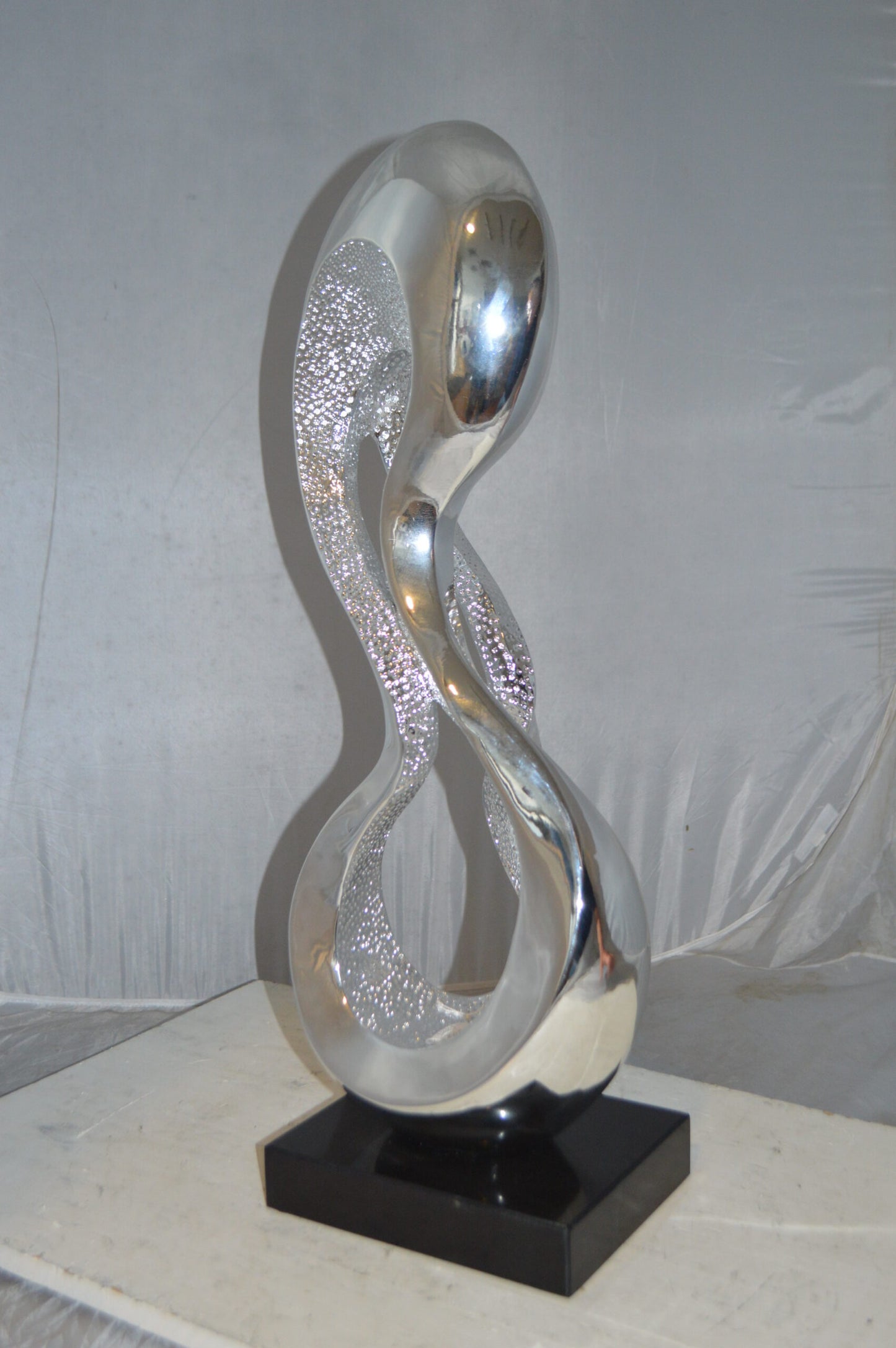 Modern Art Abstract Resin Statue -  Size: 11"L x 8"W x 31"H.