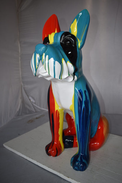 Modern Art of a Graffiti Great Dane Dog Made of Resin Size: 20" x 11" x 28"H