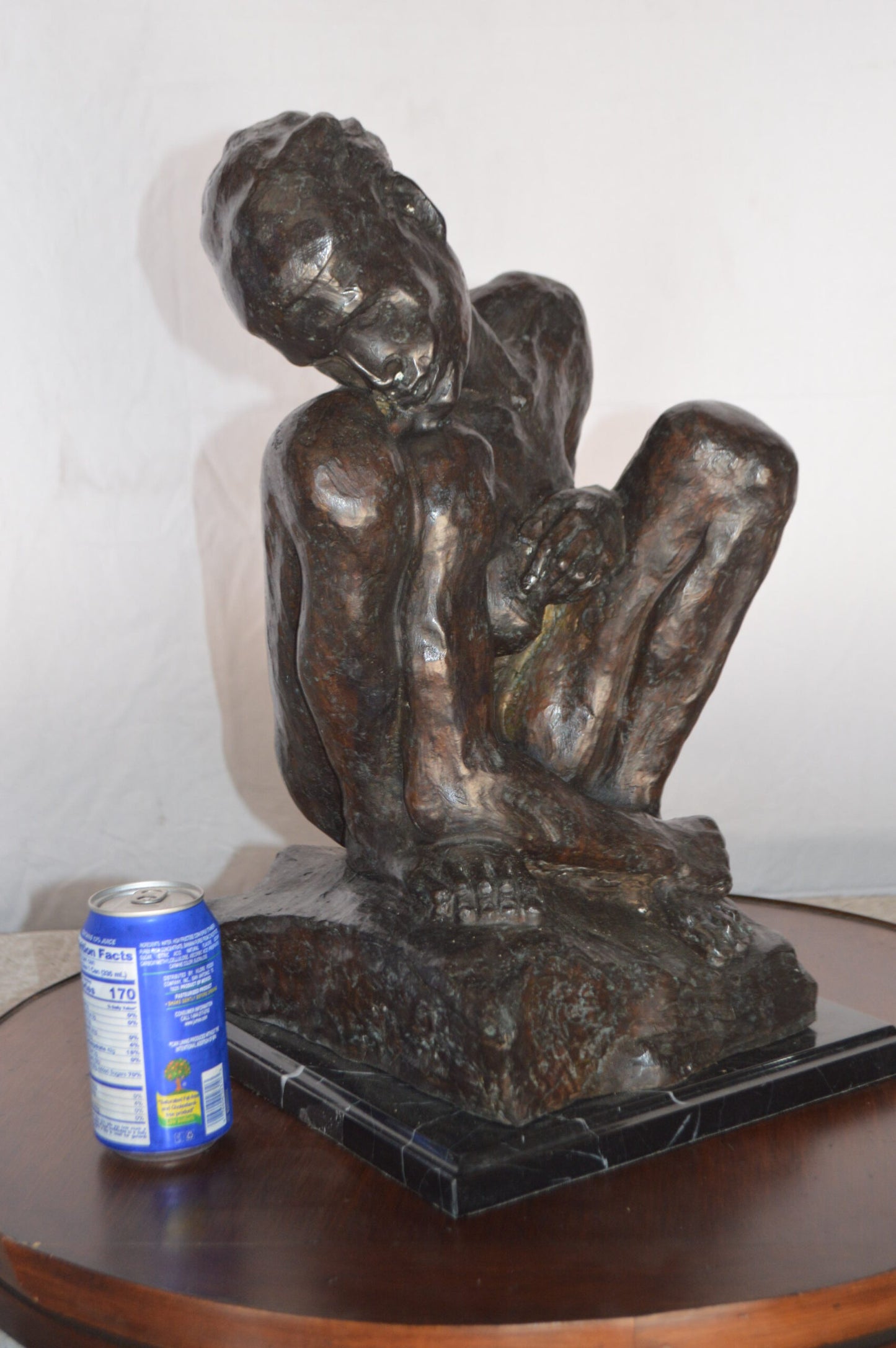Crouching Woman Rodin Replica  Bronze Statue  -  Size: 11"L x 16"W x 18"H.