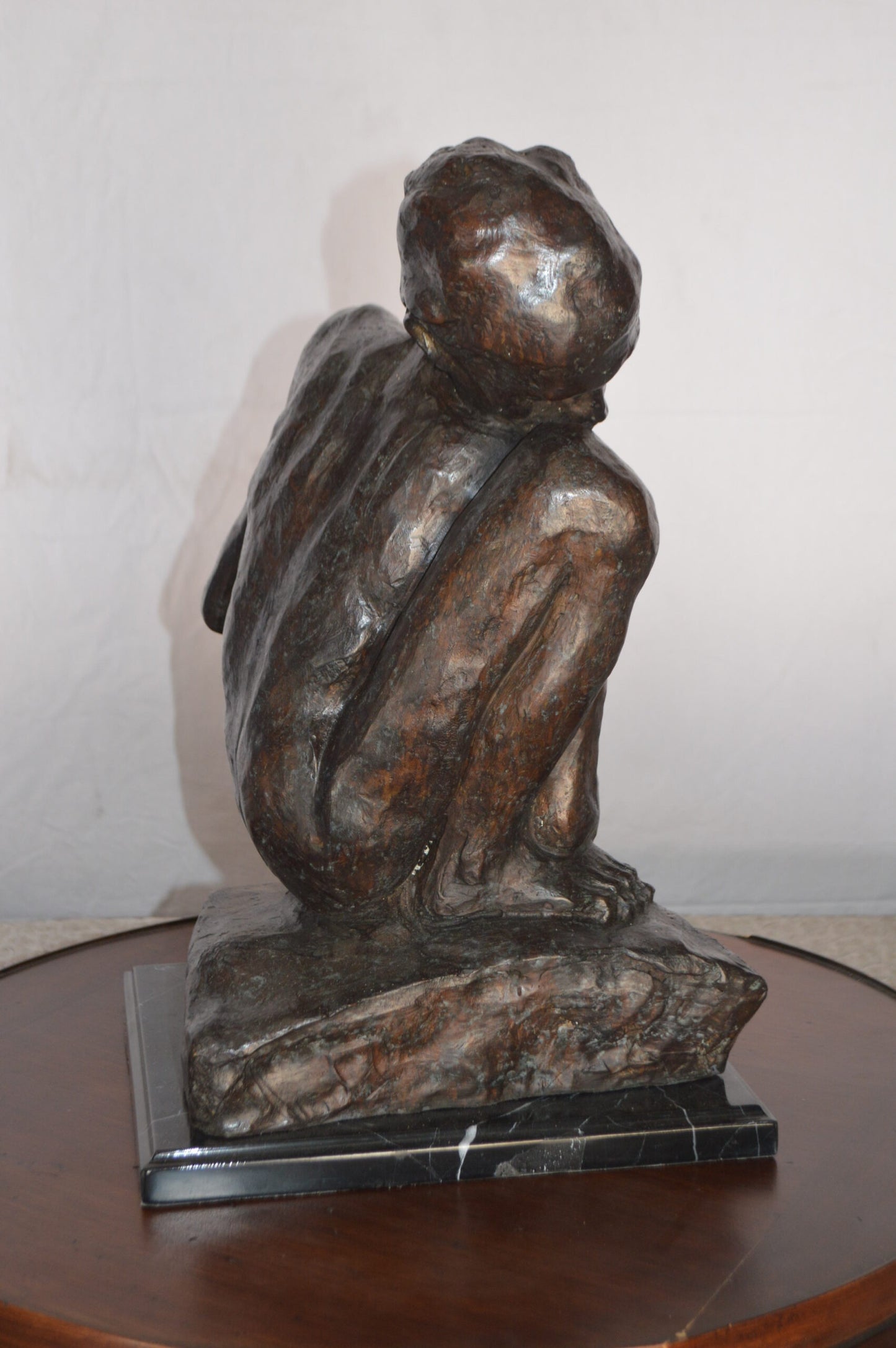 Crouching Woman Rodin Replica  Bronze Statue  -  Size: 11"L x 16"W x 18"H.